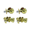 Faultless Tulip Polished Brass Entry Knob and Single Cylinder Deadbolt Right Handed