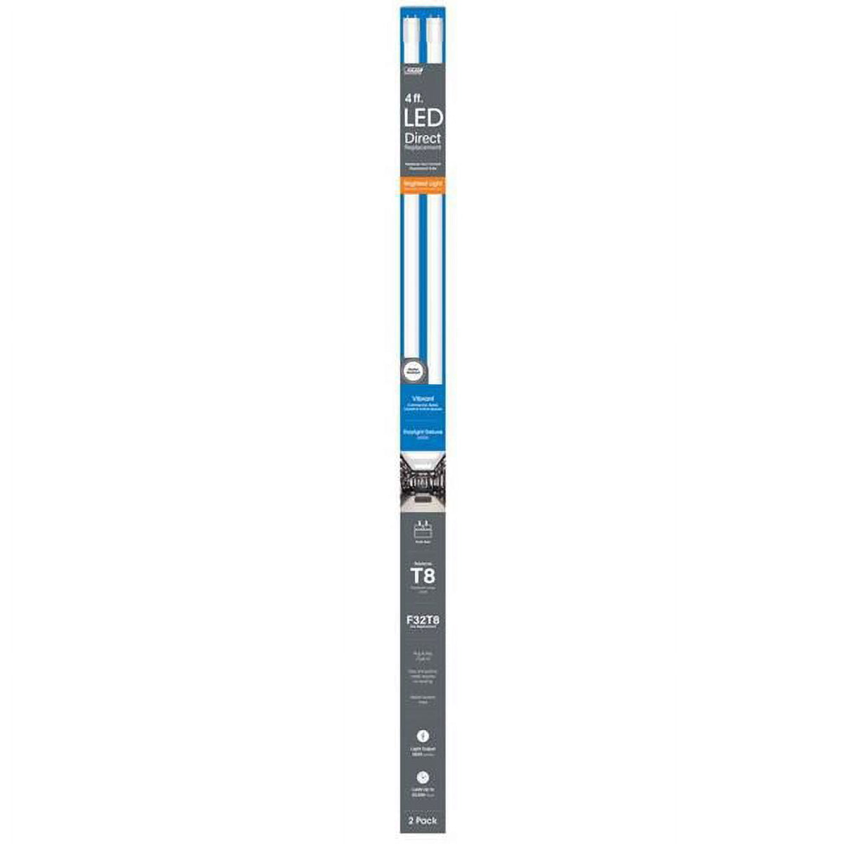 Feit T8 Daylight Deluxe 48 in. G13 Linear LED Linear Lamp 32 Watt Equivalence 2 pk