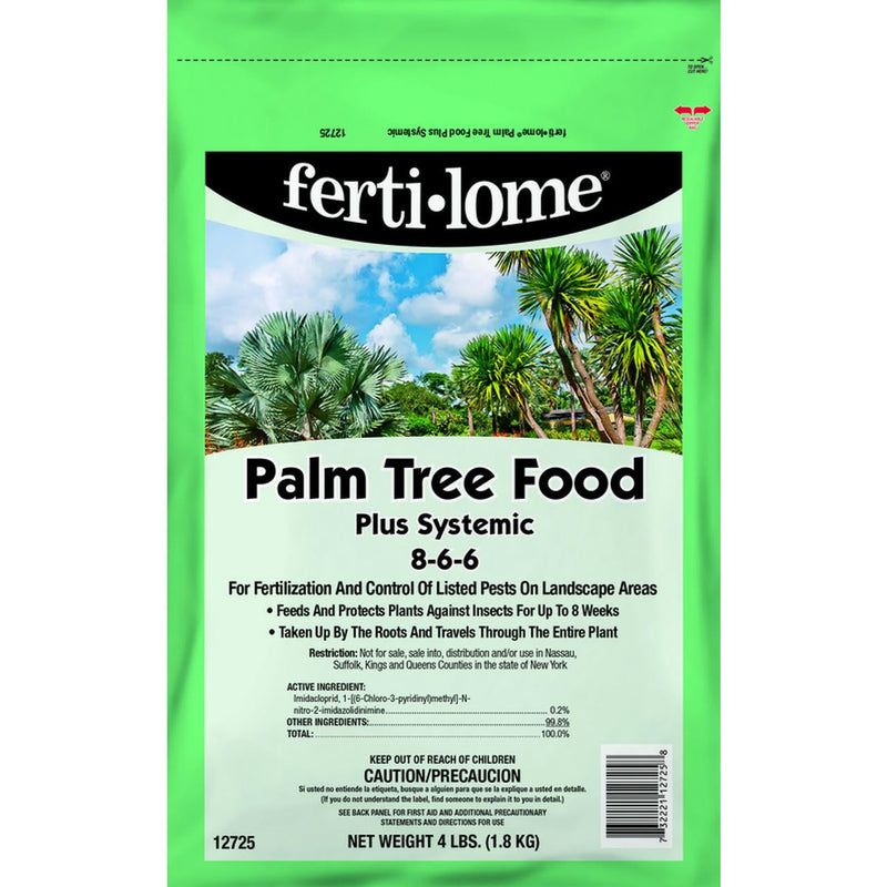 Ferti-lome PALM TREE FOOD PLUS SYSTEMIC 8-6-6 Granules Plant Food 4 lb