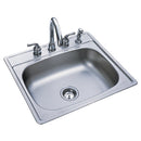 Franke Kindred Stainless Steel Top Mount 25 in. W X 22 in. L Single Bowl Kitchen Sink