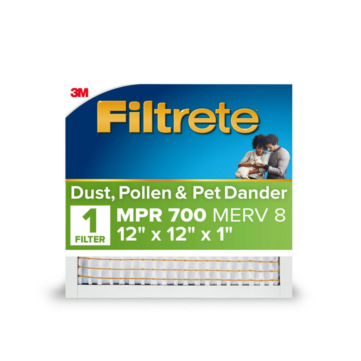 Filtrete 12 in. W X 12 in. H X 1 in. D Fiberglass 8 MERV Pleated Air Filter 1 pk