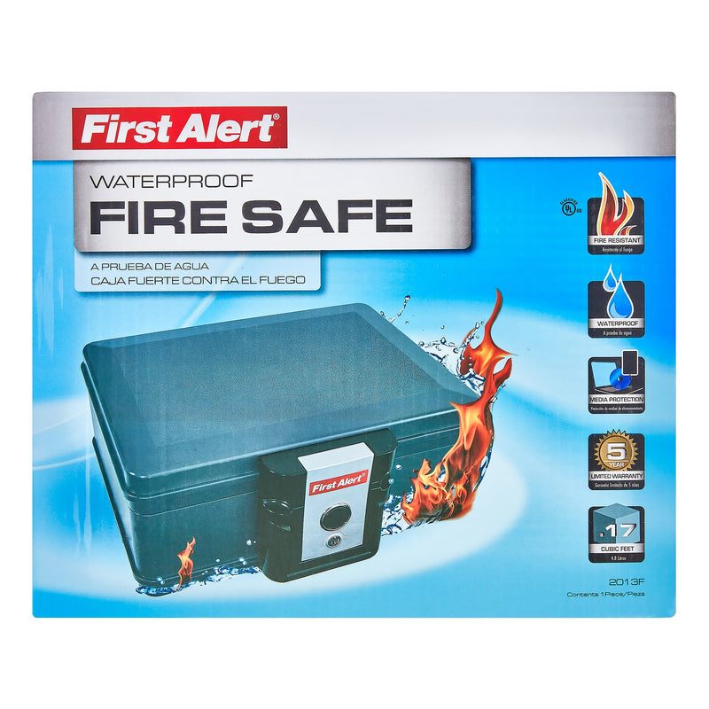 First Alert 0.17 cu ft Key Lock Gray Fireproof Safe