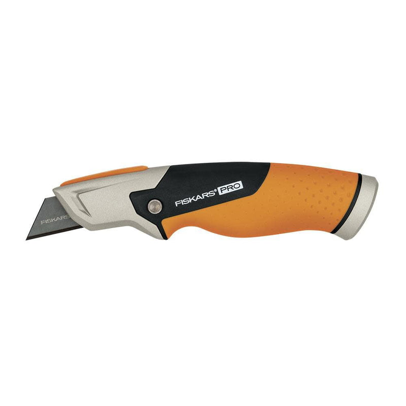 Fiskars Pro 7.25 in. Fixed Blade Pro Utility Knife Black/Orange/Silver 1 pk