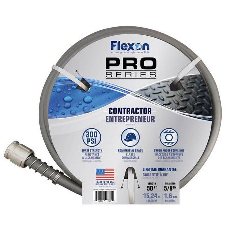 Flexon Pro Series 5/8 in. D X 50 ft. L Heavy Duty Contractor Grade Contractor Grade Hose