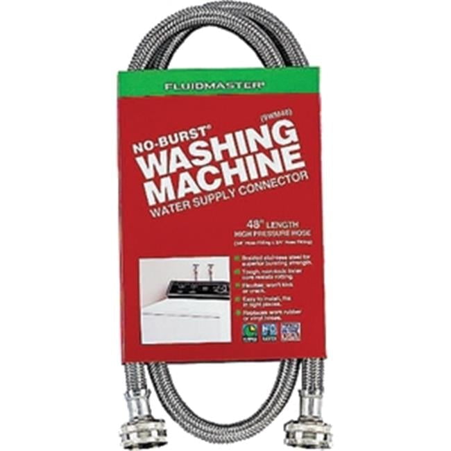 Fluidmaster 3/4 in. Hose X 3/4 in. D Hose 48 in. Stainless Steel Washing Machine Supply Line