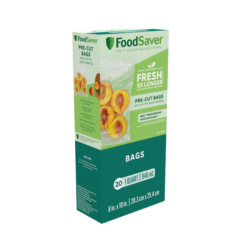 FoodSaver 1 qt Clear Vacuum Freezer Bags 20 pk