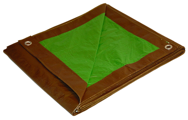 Foremost Dry Top 6 ft. W X 8 ft. L Medium Duty Polyethylene Reversible Tarp Brown/Green