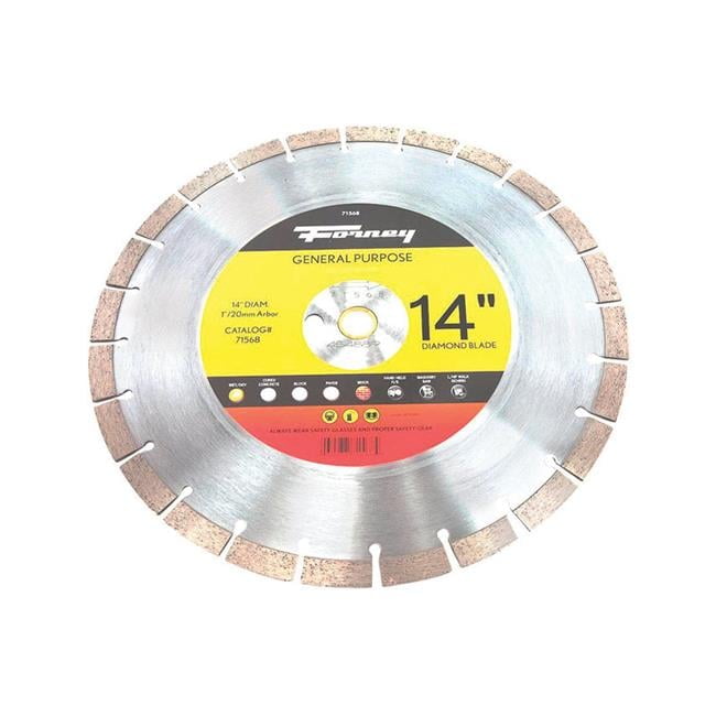 Forney 14 in. D X 1 in. General Purpose Diamond Segmented Rim Circular Saw Blade 24 teeth