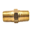 Forney Brass Coupling 1/4 in. Male X 1/4 in. Male 1 pc