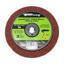 Forney 4.5 in. Aluminum Oxide Adhesive Sanding Disc 36 Grit 3 pk