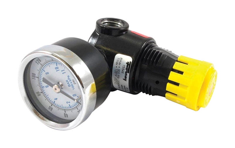 Forney Plastic Mini Regulator with Gauge 1/4 in. NPT 300 psi 1 pc