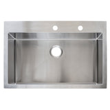 Franke Stainless Steel Dual Mount 33-7/16 in. W X 22-7/16 in. L Single Bowl Kitchen Sink