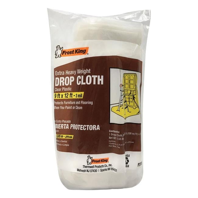 Frost King 9 ft. W X 12 ft. L X 3 mil Plastic Drop Cloth 1 pk