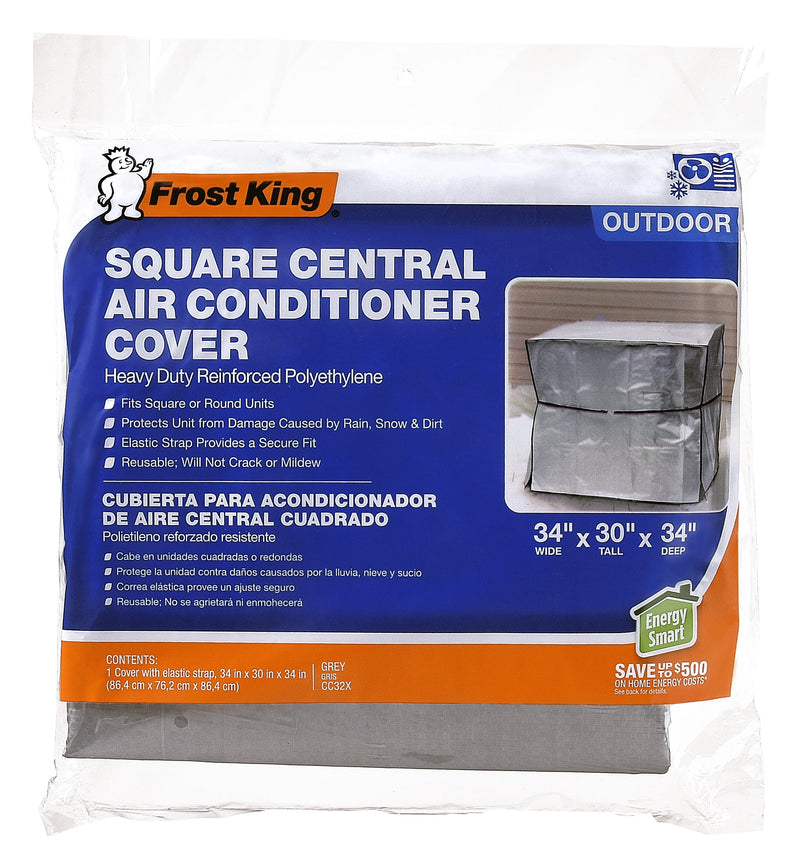 Frost King 30 in. H X 34 in. W Square Outdoor Central Air Conditioner Cover