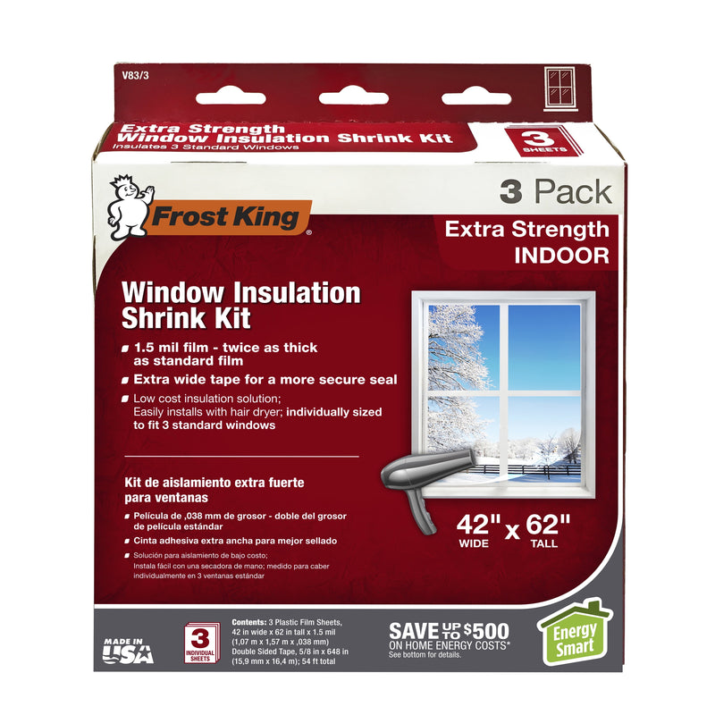 Frost King Clear Indoor and Outdoor Window Shrink Film 62 in. W X 126 in. L