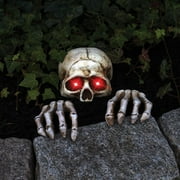 Fun World 7.25 in. Lite Up Skele-Peeper Grave Breaker Halloween Decor