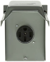 GE 50 amps 240 V Single Silver RV Power Outlet 1 pk