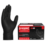 Gloveworks Nitrile Disposable Gloves Medium Black Powder Free 100 pk
