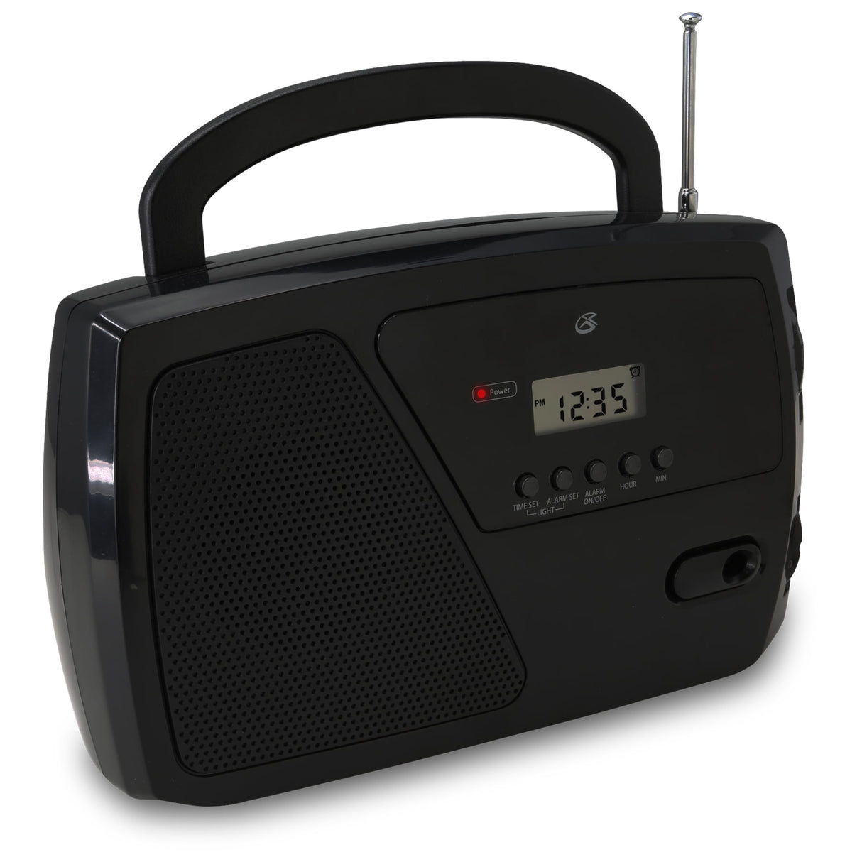 GPX Black AM/FM Clock Radio Digital Plug-In
