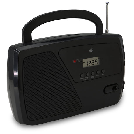 GPX Black AM/FM Clock Radio Digital Plug-In