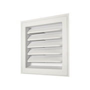 Master Flow 8 in. W X 8 in. L White Plastic Wall Louver