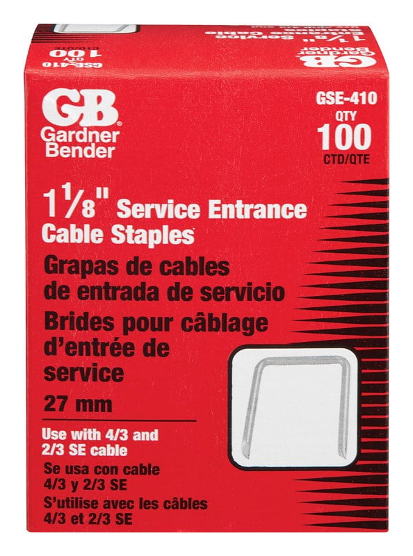 Gardner Bender 1-1/8 in. W Steel Service Entrance Staple 100 pk