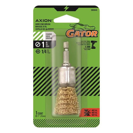 Gator 1 in. Coarse Crimped End Brush Brass Coated Steel 4500 rpm 1 pc