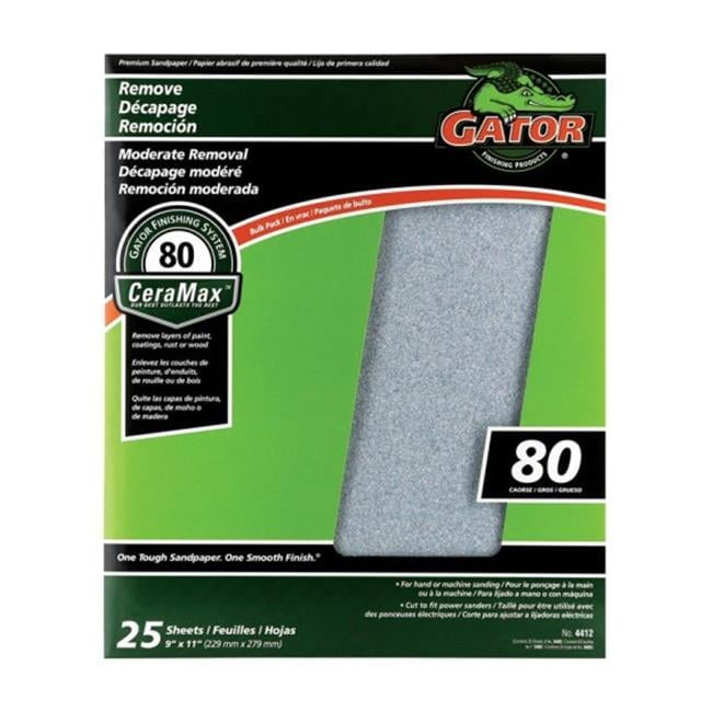 Gator CeraMax 11 in. L X 9 in. W 80 Grit Ceramic Sandpaper 1 pk