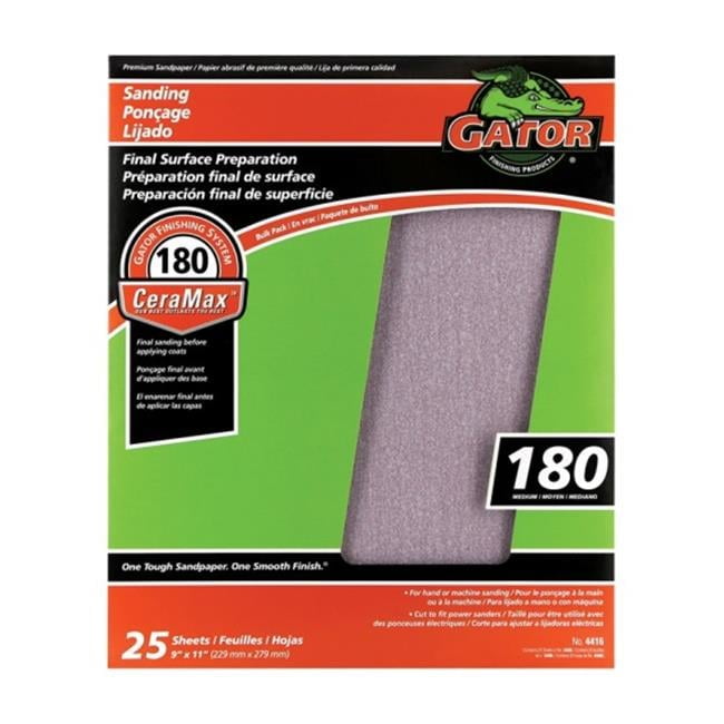 Gator CeraMax 11 in. L X 9 in. W 180 Grit Ceramic Sandpaper 1 pk