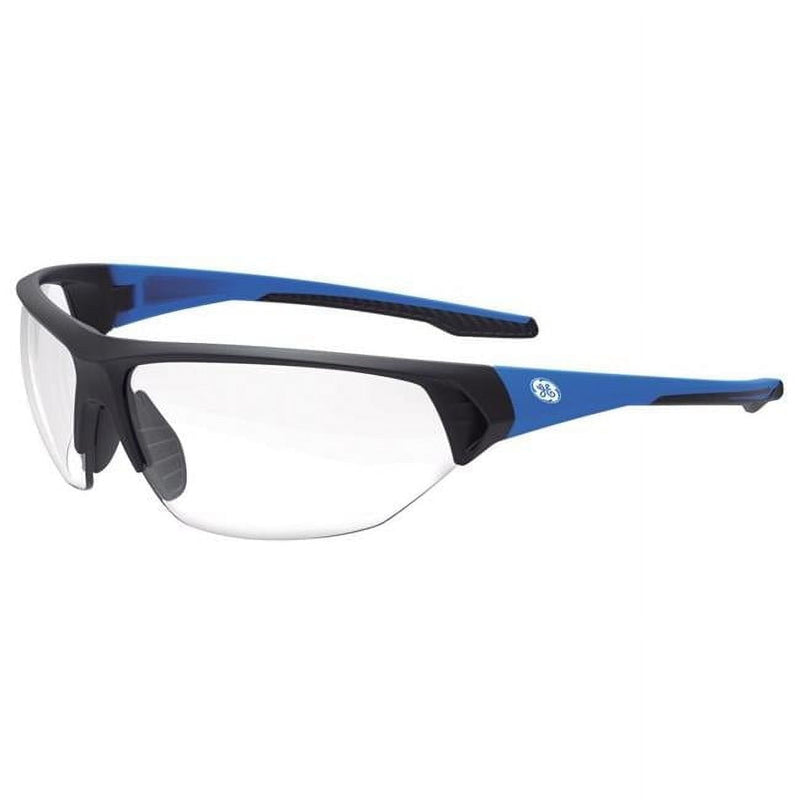General Electric 06 Series Anti-Fog Impact-Resistant Safety Glasses Clear Lens Black/Blue Frame 1 pk