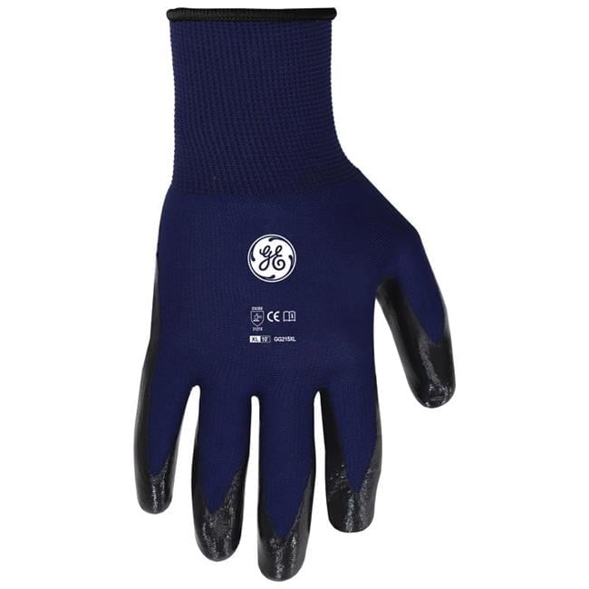 General Electric Unisex Dipped Gloves Black/Blue XL 1 pair