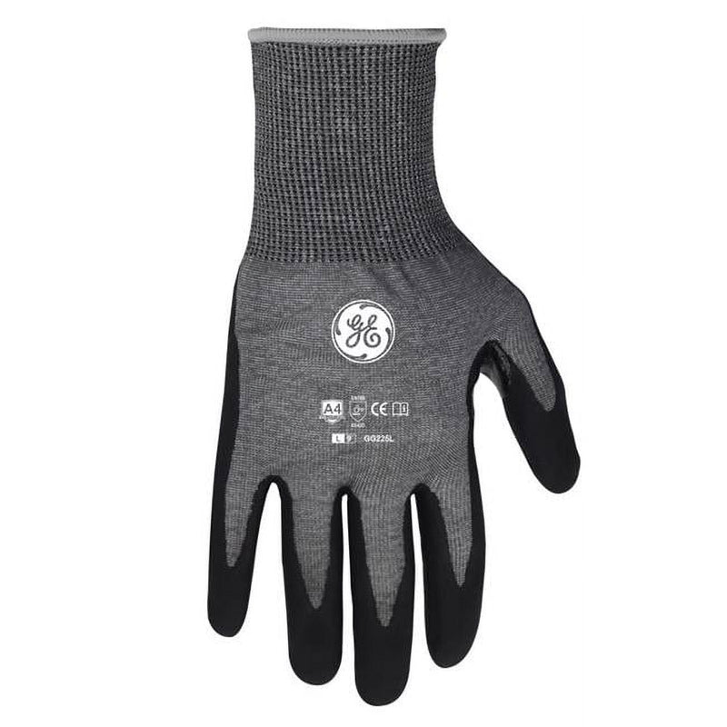 General Electric Unisex Dipped Gloves Black/Gray L 1 pair