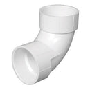 Charlotte Pipe Schedule 40 4 in. Hub X 4 in. D Hub PVC 90 Degree Elbow 1 pk