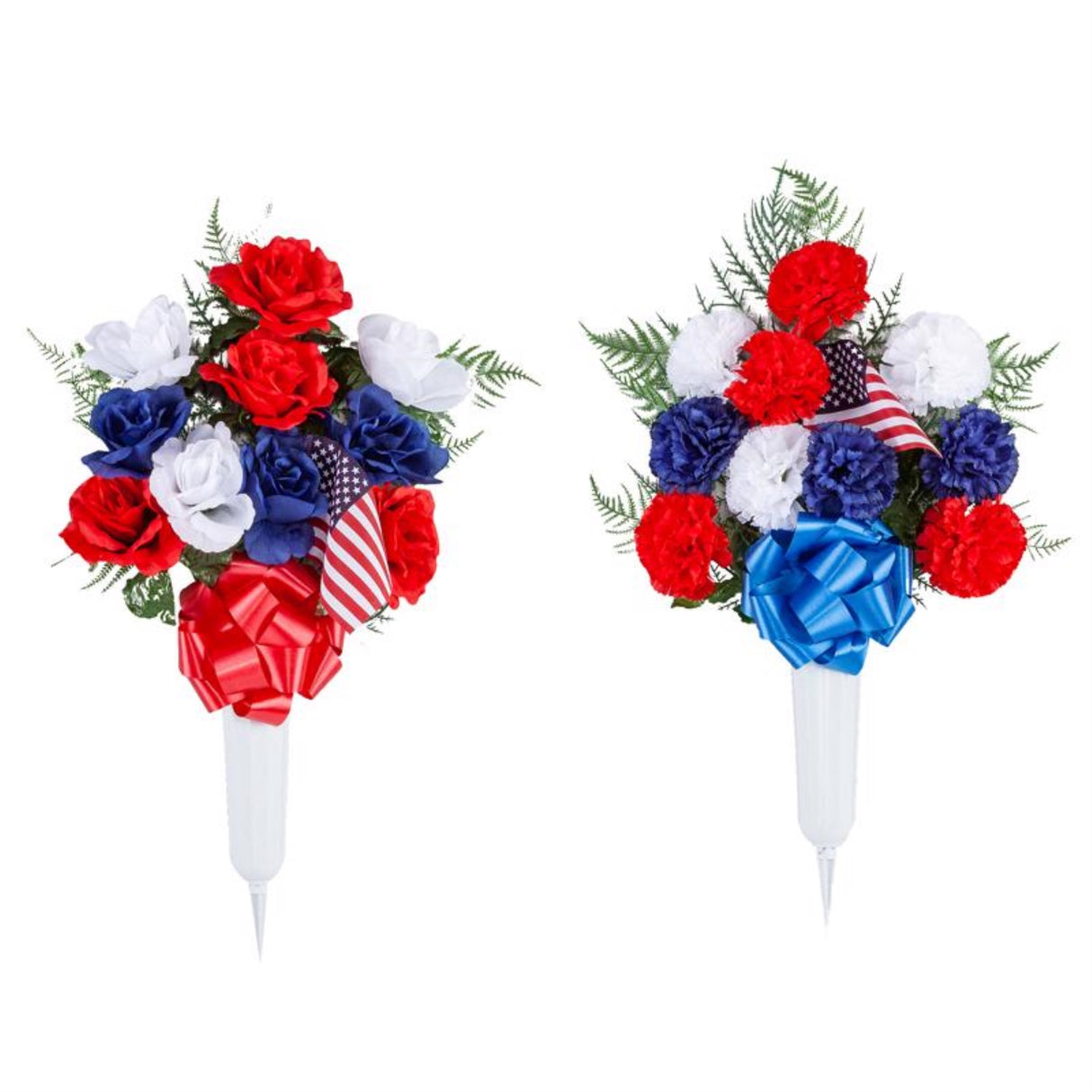 Gerson American Flag Memorial Vase 1 pc