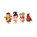 Gerson Assorted Snowman/Santa/Cardinal/Peppermint Nightlight 6 in.