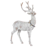Gerson White Standing Holiday Deer Figurine 12 in.