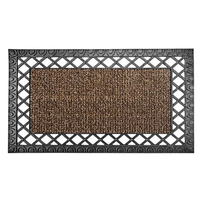 GrassWorx 18 in. W X 30 in. L Sand French Quarter AstroTurf Door Mat