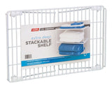 Grayline Life Organized 12 in. H X 8-3/4 in. W X 19-3/4 in. L PE Coated White Stackable Shelf