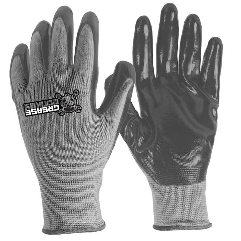 Grease Monkey M Nitrile Waterproof Gray Gloves