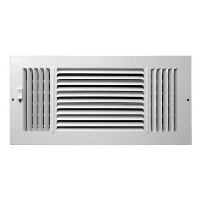 Tru Aire 6 in. H X 14 in. W 3-Way Powder Coat White Steel Wall/Ceiling Register