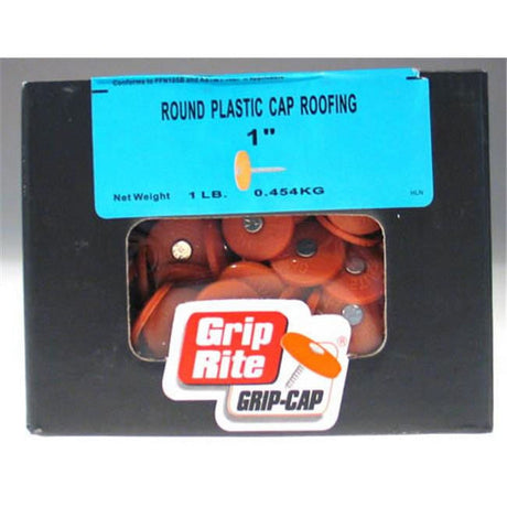 Grip-Rite 12D 1-1/2 in. Roofing Electro-Galvanized Plastic/Steel Nail Plastic Head 1 lb