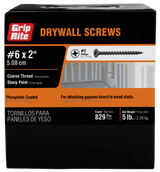 Grip-Rite No. 6 X 2 in. L Phillips Drywall Screws 5 lb 875 pk