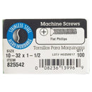 HILLMAN No. 10-32 in. X 1-1/2 in. L Phillips Flat Head Stainless Steel Machine Screws 100 pk