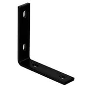 Hampton 6-1/4 in. H X 1-1/2 in. W X 1/4 in. D Black Steel Inside L Corner Brace