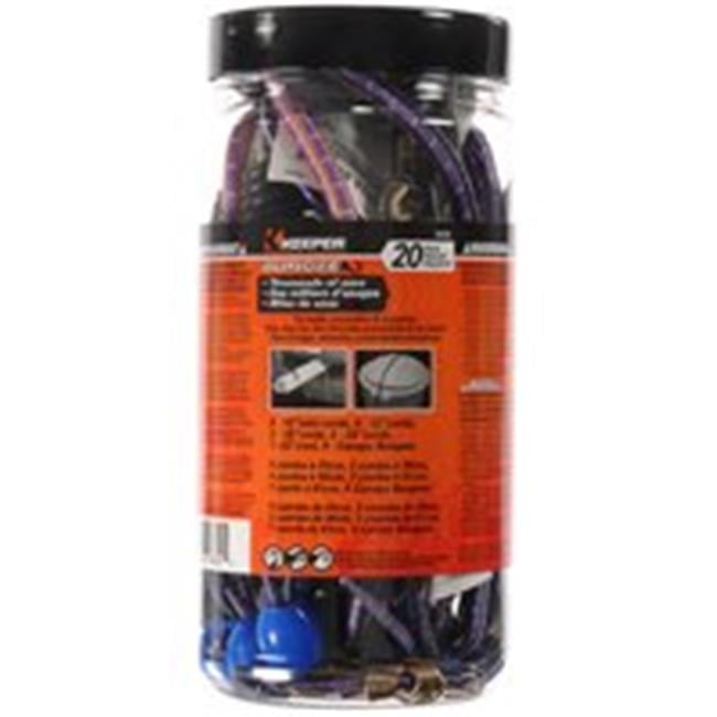 Keeper Assorted Bungee Cord Set 20 in. L X 0.374 in. 20 pk