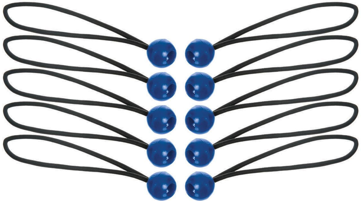 Keeper Black/Blue Bungee Ball Cord 12 in. L X 0.1565 in. 10 pk