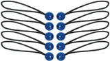 Keeper Black/Blue Bungee Ball Cord 12 in. L X 0.1565 in. 10 pk