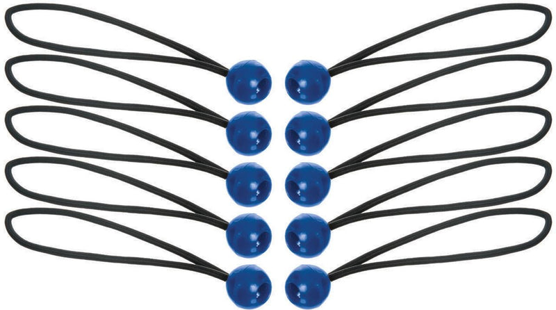 Keeper Black/Blue Bungee Ball Cord 12 in. L X 0.1565 in. 10 pk