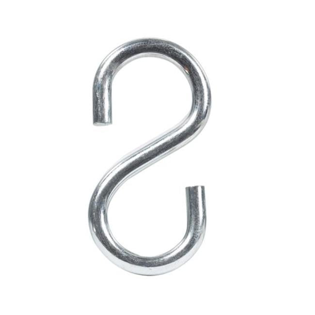 Hampton Small Zinc-Plated Silver Steel 1.5 in. L S-Hook 80 lb 1 pk