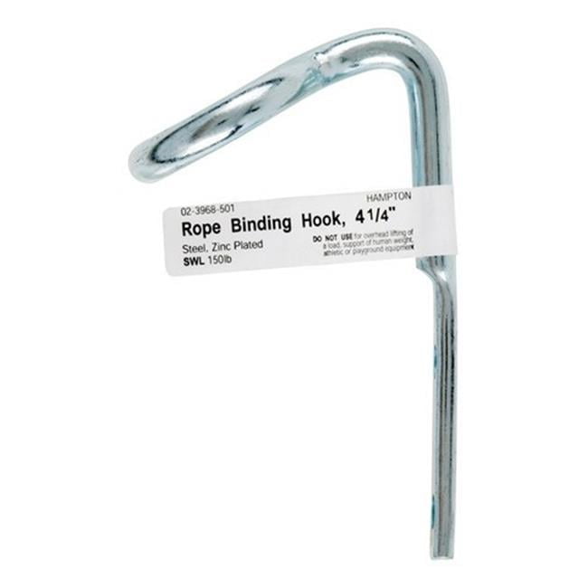 Hampton Small Zinc-Plated Silver Steel 4.125 in. L Rope Binding Hook 150 lb 1 pk